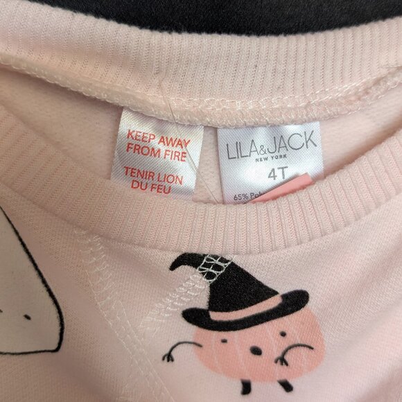 Lila & Jack Pink Pumpkin Pajamas - Picture 2 of 3